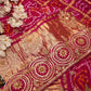 GHATCHOLA PURE GAZZI SILK FABRIC BANDHANI SAREE WITH HANDWORK (WITH BLOUSE) ##SR009