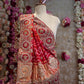 GHATCHOLA PURE GAZZI SILK FABRIC BANDHANI SAREE WITH HANDWORK (WITH BLOUSE) ##SR009