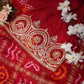 GHATCHOLA PURE GAZZI SILK FABRIC BANDHANI SAREE WITH HANDWORK (WITH BLOUSE) ##SR009