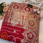 GHATCHOLA PURE GAZZI SILK FABRIC BANDHANI SAREE WITH HANDWORK (WITH BLOUSE) ##SR009