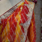 LEHERIYA SAREE WITH GOTA PATTI WORK (WITH BLOUSE) ##SR0355