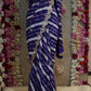 DARK PURPLE ZERO GOTAPATTI WORK SAREE WITH CUT WORK  BORDER (WITH BLOUSE) ##SR0351