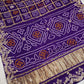 PURE GAZZI SAREE WITH HEAVY GOTA PATI HANDWORK (WITH BLOUSE)  (PURPLE) ##SR066
