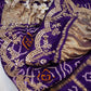 PURE GAZZI SAREE WITH HEAVY GOTA PATI HANDWORK (WITH BLOUSE)  (PURPLE) ##SR066