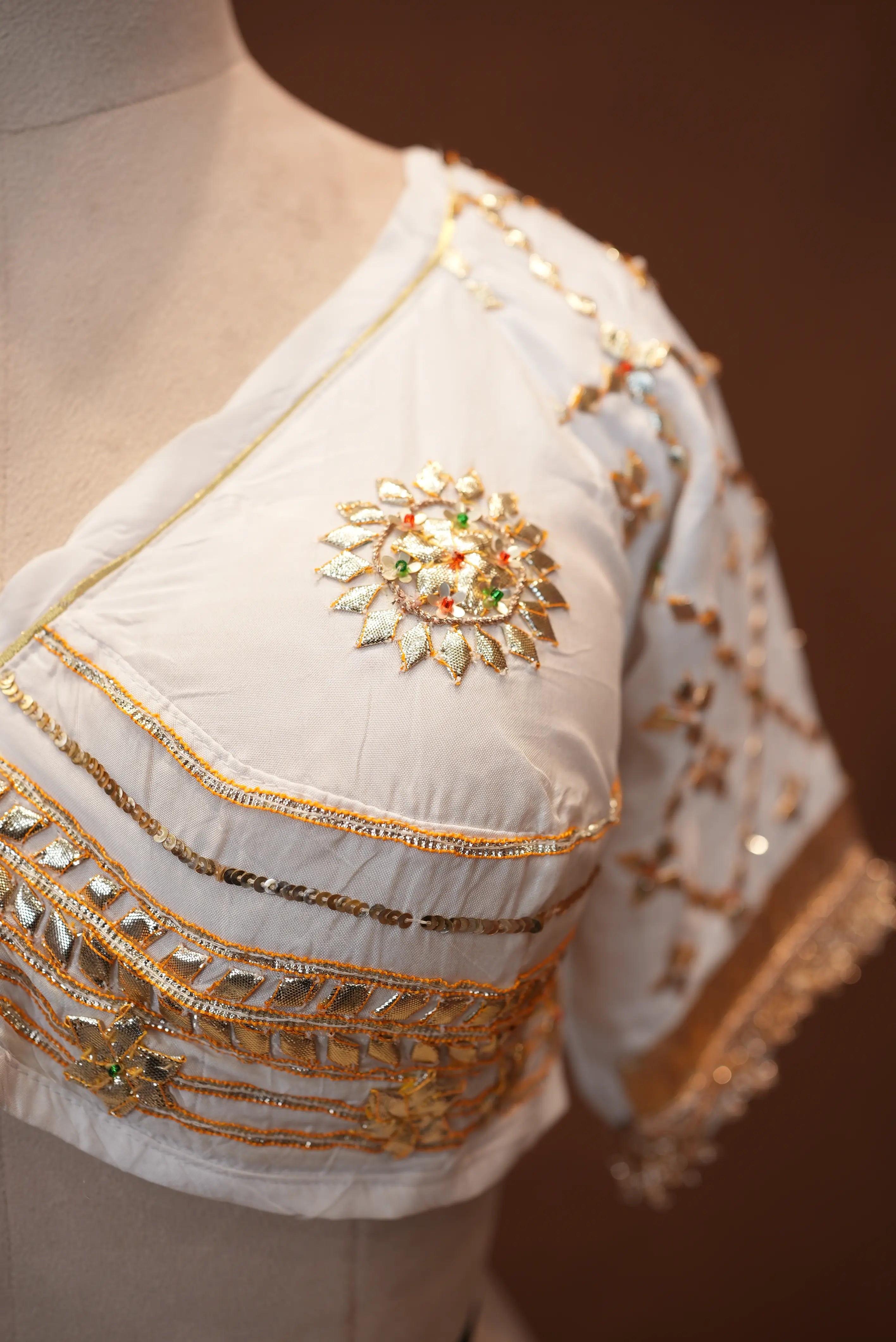 Purvi Rajasthani Aangi Blouse with Gota Patti Work (PRE-BOOKING ITEM)