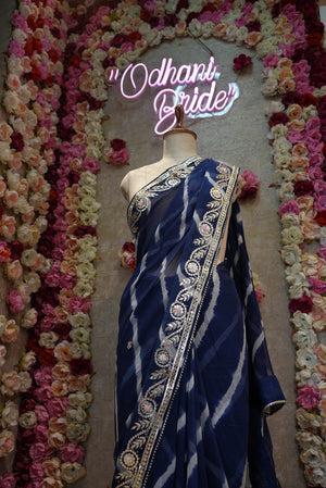 LEHERIYA SAREE WITH GOTA PATTI WORK (WITH BLOUSE) ##SR0352