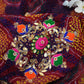 Rajasthani Hand Work Chunri – Pure Crepe in Reddish Mehroon COLOUR ##CH001