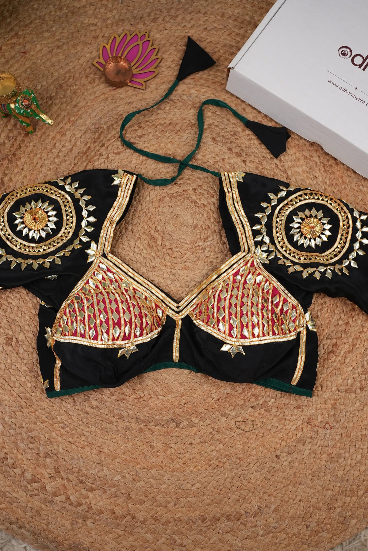 Kajal Rajasthani Aangi Blouse With Kacchi Gota Patti Handwork (PRE-BOOKING ITEM)