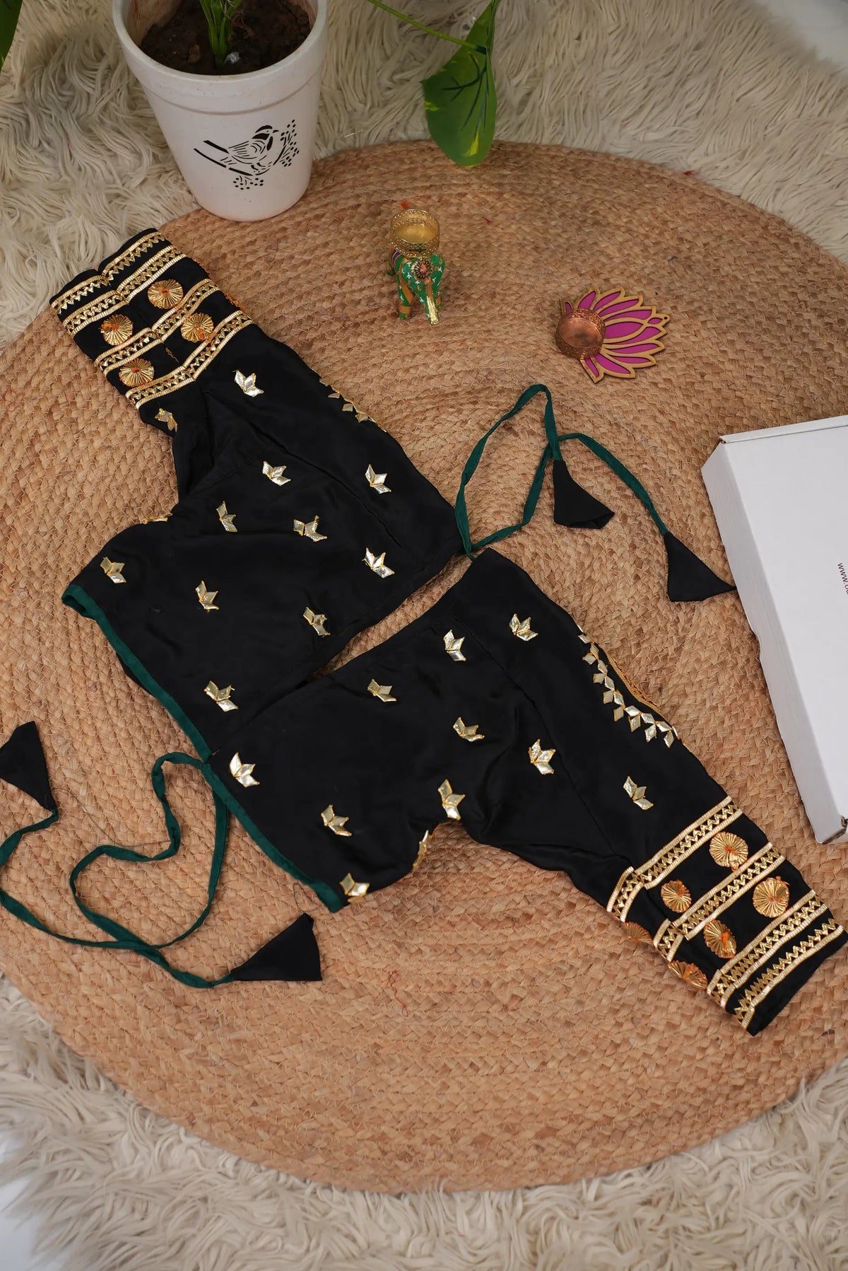 Kajal Rajasthani Aangi Blouse With Kacchi Gota Patti Handwork (PRE-BOOKING ITEM)