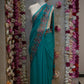 CHIFFON FABRIC SAREE WITH DANDIYA PRINT AND CUTDANA WORK (WITH BLOUSE)  ##SR0364