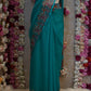 CHIFFON FABRIC SAREE WITH DANDIYA PRINT AND CUTDANA WORK (WITH BLOUSE)  ##SR0364