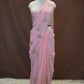 FIGURE PATTERN SAREE WITH SEQUENCE & CUTDANA WORK ON ROYAL GEORGETTE FABRIC (WITH BLOUSE) ##SR598