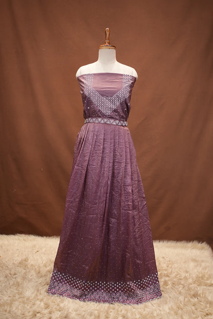 CRISTEL FABRIC ZARKAN WORK LEHENGA WITH BLOUSE AND DUPATTA  ##LC54