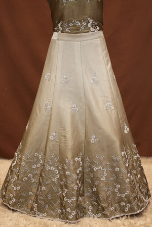 PURE KOLKTA ZARDOSI HANDWORK 0 TO 100 TONE LEHENGA WITH HEAVY BLOUSE ALONG WITH DUPATTA ##LC56