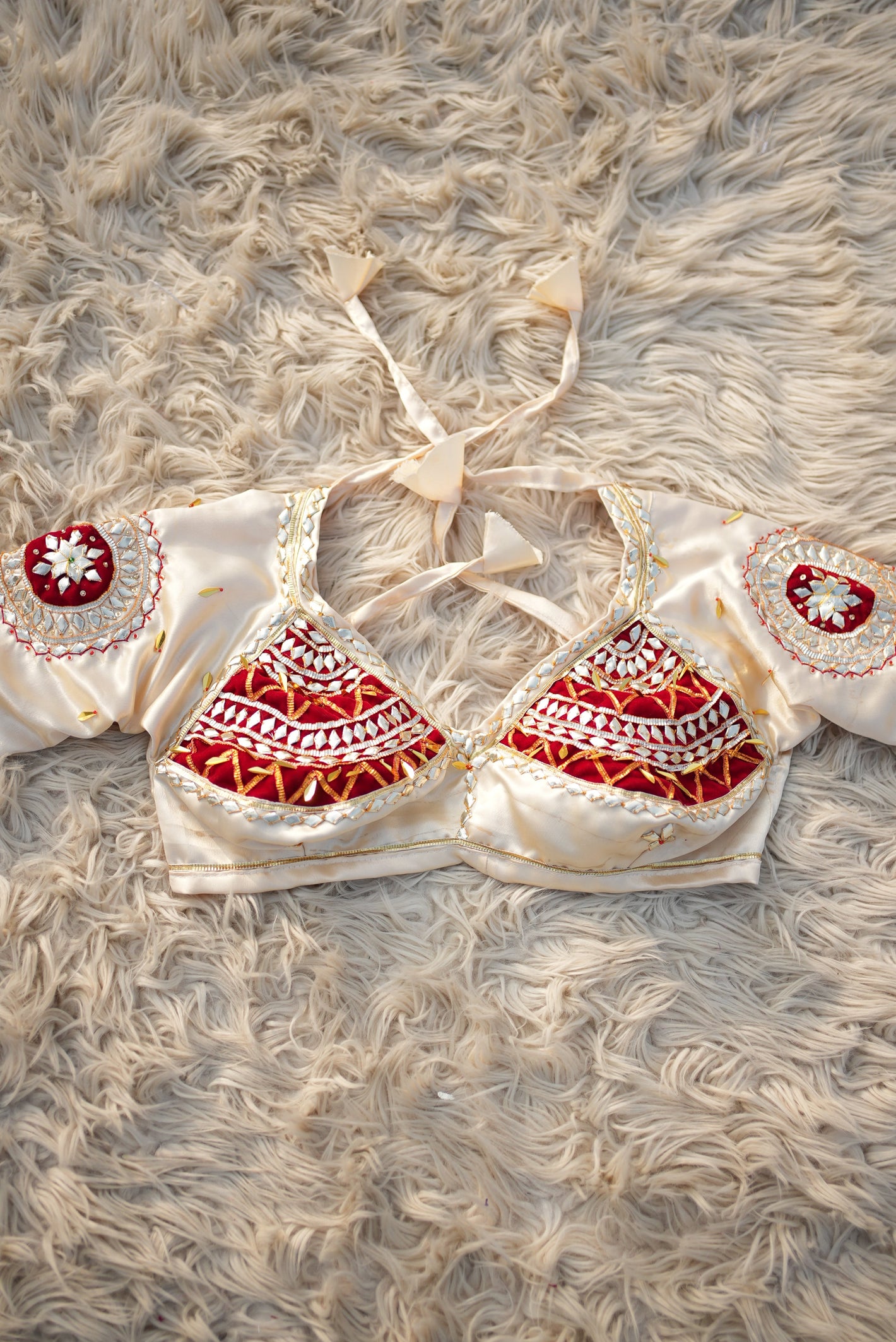 RAJASTHANI AANGI BLOUSE WITH KACCHI GOTA PATTI WORK (PRE-BOOKING ITEM) ##HB120