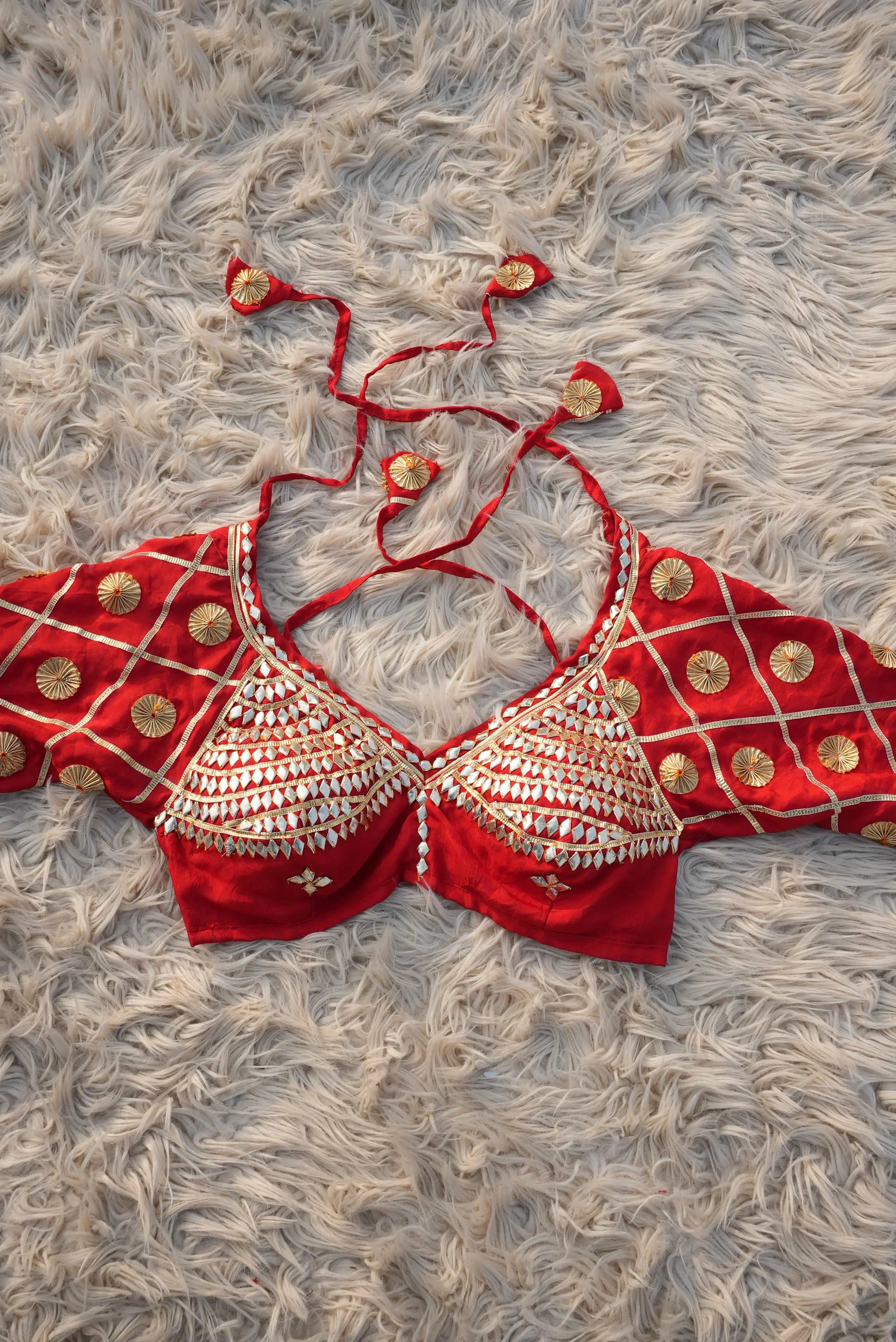 Ginni Rajasthani Angi Blouse with Kacchi Gota Patti Work (PRE-BOOKING ITEM)