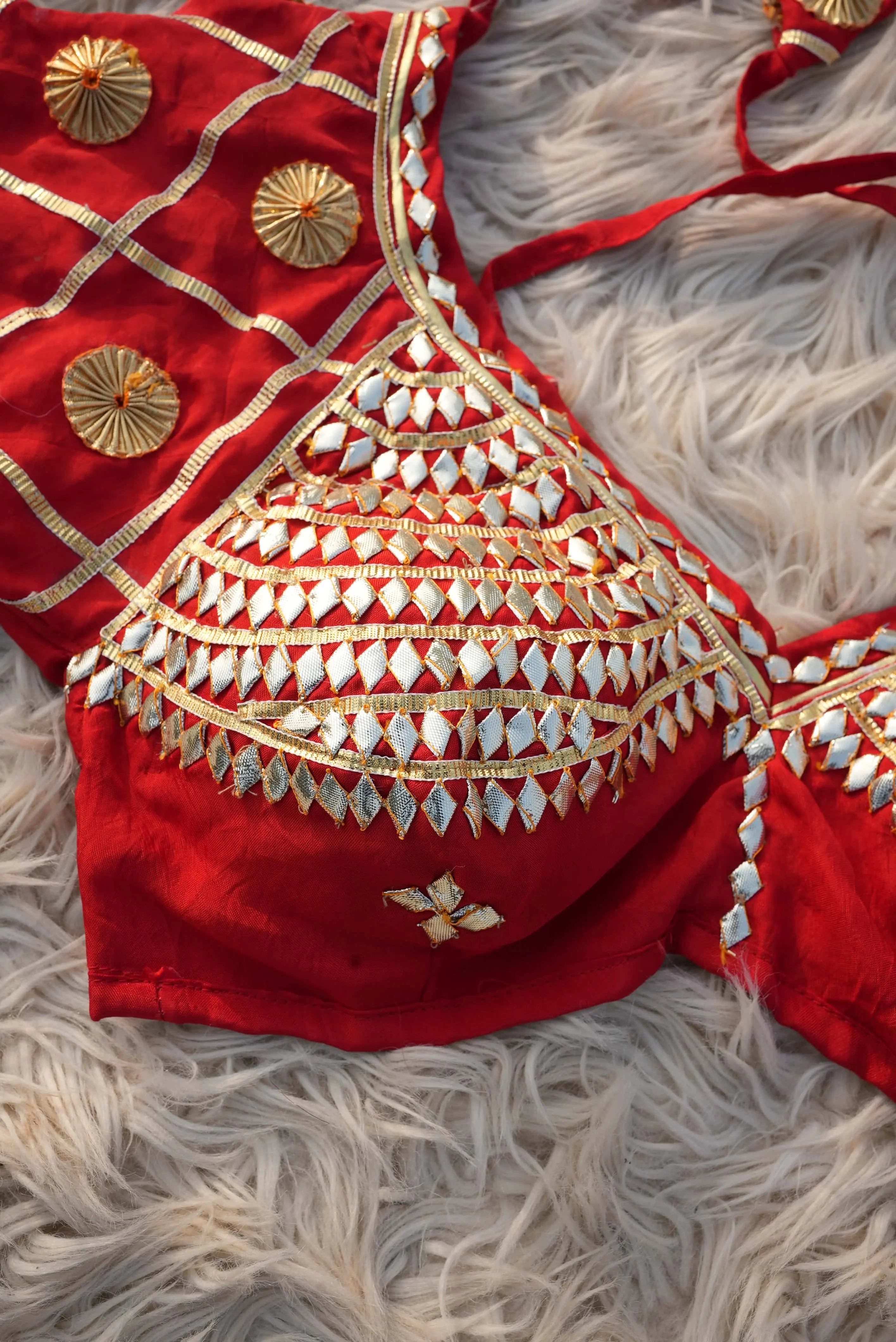 Ginni Rajasthani Angi Blouse with Kacchi Gota Patti Work (PRE-BOOKING ITEM)