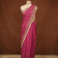 CHIFFON FABRIC DARBARI SAREE WITH AARI TARI WORK AND LASE PATTERN (WITH BLOUSE) ##SR631