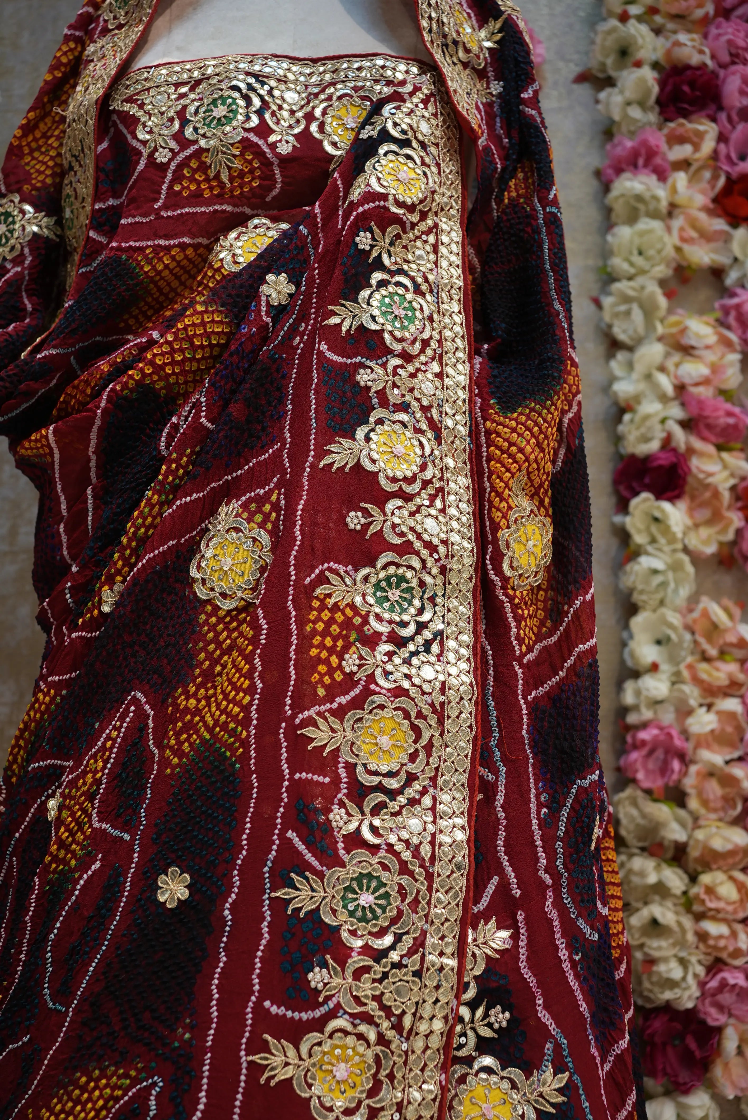 SHEKHAWATI CHUNRI WITH ZERO GOTA PATTI PATCH WORK