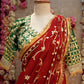 RAJPUTI SAREE WITH GOTA PATTI HANDWORK  WITH RAJASTHANI GOTA PATTI AANGI BLOUISE  ##SR400