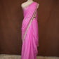 CHIFFON FABRIC DARBARI SAREE WITH AARI TARI WORK AND LASE PATTERN (WITH BLOUSE) ##SR631
