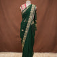 GEORGETTE FABRIC SAREE WITH AARI TARI & CUTDANA AND RESHAM WORK (WITH BLOUSE)  ##SR632