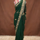 GEORGETTE FABRIC SAREE WITH AARI TARI & CUTDANA AND RESHAM WORK (WITH BLOUSE)  ##SR632