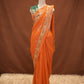 GEORGETTE FABRIC SAREE WITH AARI TARI & CUTDANA AND RESHAM WORK (WITH BLOUSE)  ##SR632