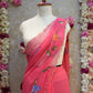 BRUSH PRINT SAREE WITH CUTDANA WORK (WITH BLOUSE)   ##SR0332