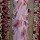BUTTERFLY PRINT SAREE WITH CUT DANA WORK AND BANARSI WEAVING PATTERN BLOUSE ##SR0336