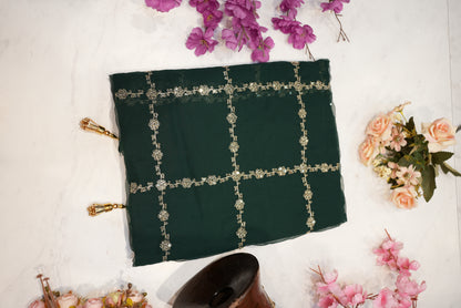 Chiffon Aari Tari Saree with Blouse ##SR007