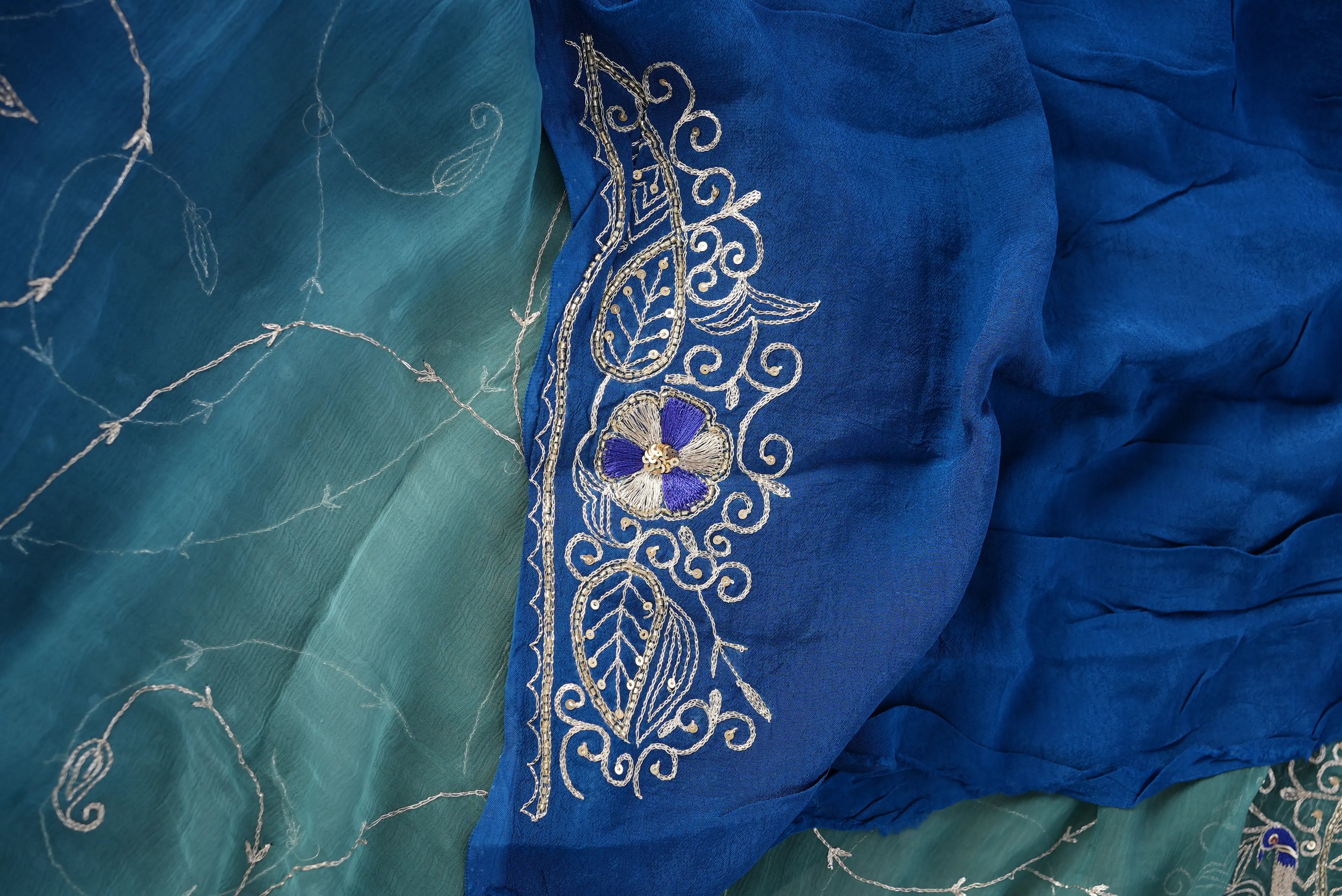 Pure Chiffon Saree with Shaded Tone (With Blouse)