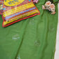 Moss Chiffon Shimmer Fabric with Sequence Work