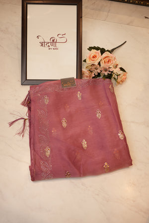 Najmeen Chiffon Saree with Mirror Work