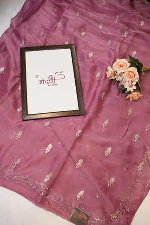 Najmeen Chiffon Saree with Mirror Work