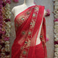 KARWA CHAUTH SPECIAL RAJPUTI SAREE ON GEORGETE FABIRC ##SR0359