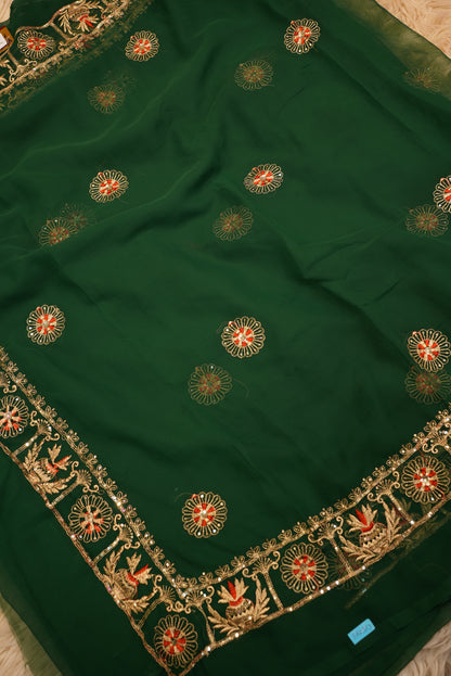 KARWA CHAUTH SPECIAL RAJPUTI SAREE ON GEORGETE FABIRC ##SR0359