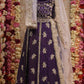 CRUSH TISSUE FABRIC LEHENGA WITH HEAVY FALIR AND HEAVY WORK WITH CONTRAST DUPATTA ##LC025