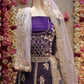 CRUSH TISSUE FABRIC LEHENGA WITH HEAVY FALIR AND HEAVY WORK WITH CONTRAST DUPATTA ##LC025