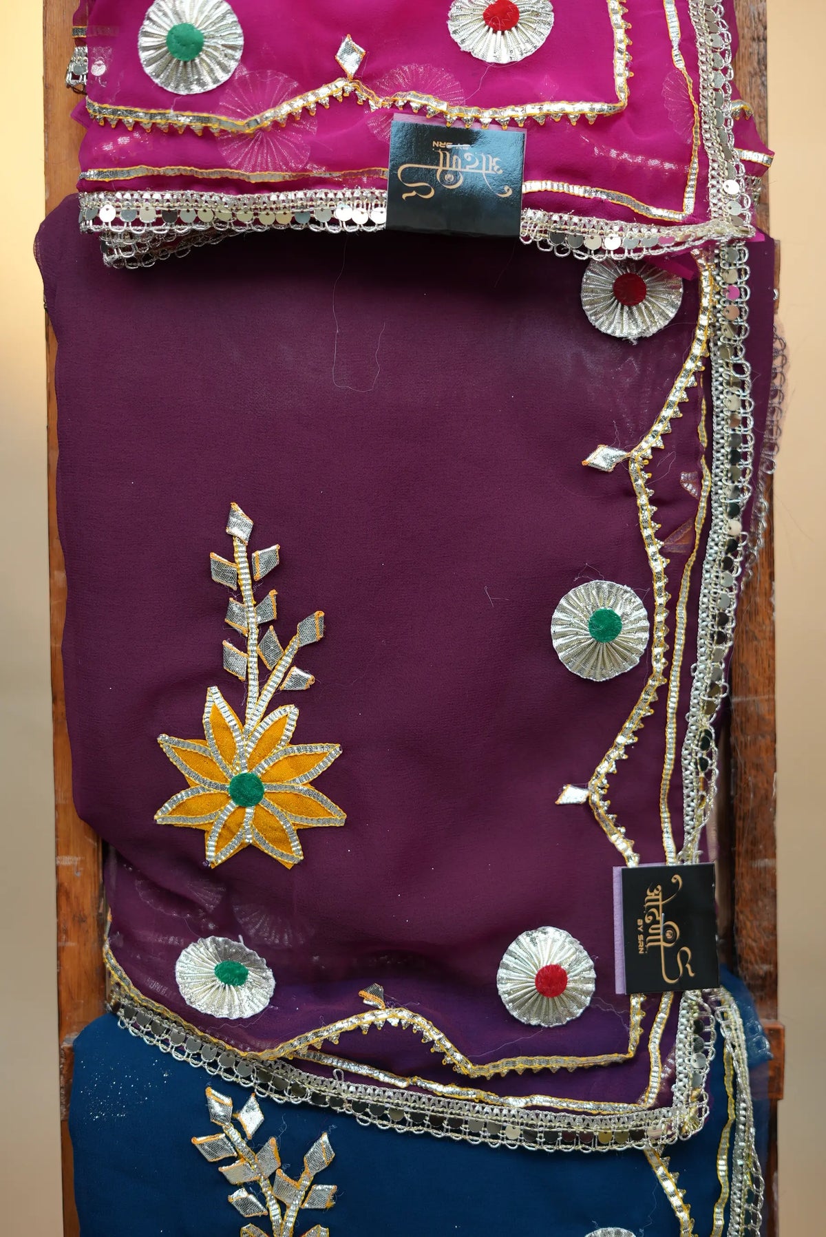 Pure Georgette Saree With Kacchi Gota Patti Handwork (Only Saree – Without Aangi Blouse)