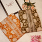Pure cotton tie work suit with floral print (UNSTITCHED) ##SF001