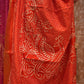 NAVRATI AND KARWA CHOUTH SPECIAL DOLA SILK FABRIC BANDHANI PRINT SAREE WITH AARI TARI WROK AND PEACOCK DESIGN ##SR408