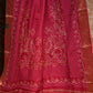 NAVRATI AND KARWA CHOUTH SPECIAL DOLA SILK FABRIC BANDHANI PRINT SAREE WITH AARI TARI WROK AND PEACOCK DESIGN ##SR408