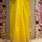 CRUNCHY SILK FABRIC SAREE WITH WITH BANDHANI AND CUT WORK BORDER & ZARKAN AND SEQUENCE WORK (WITH HEAVY BLOUSE) ##SR409