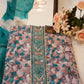Muslin fabric tie work printed suit chiffon dupatta ##SF002