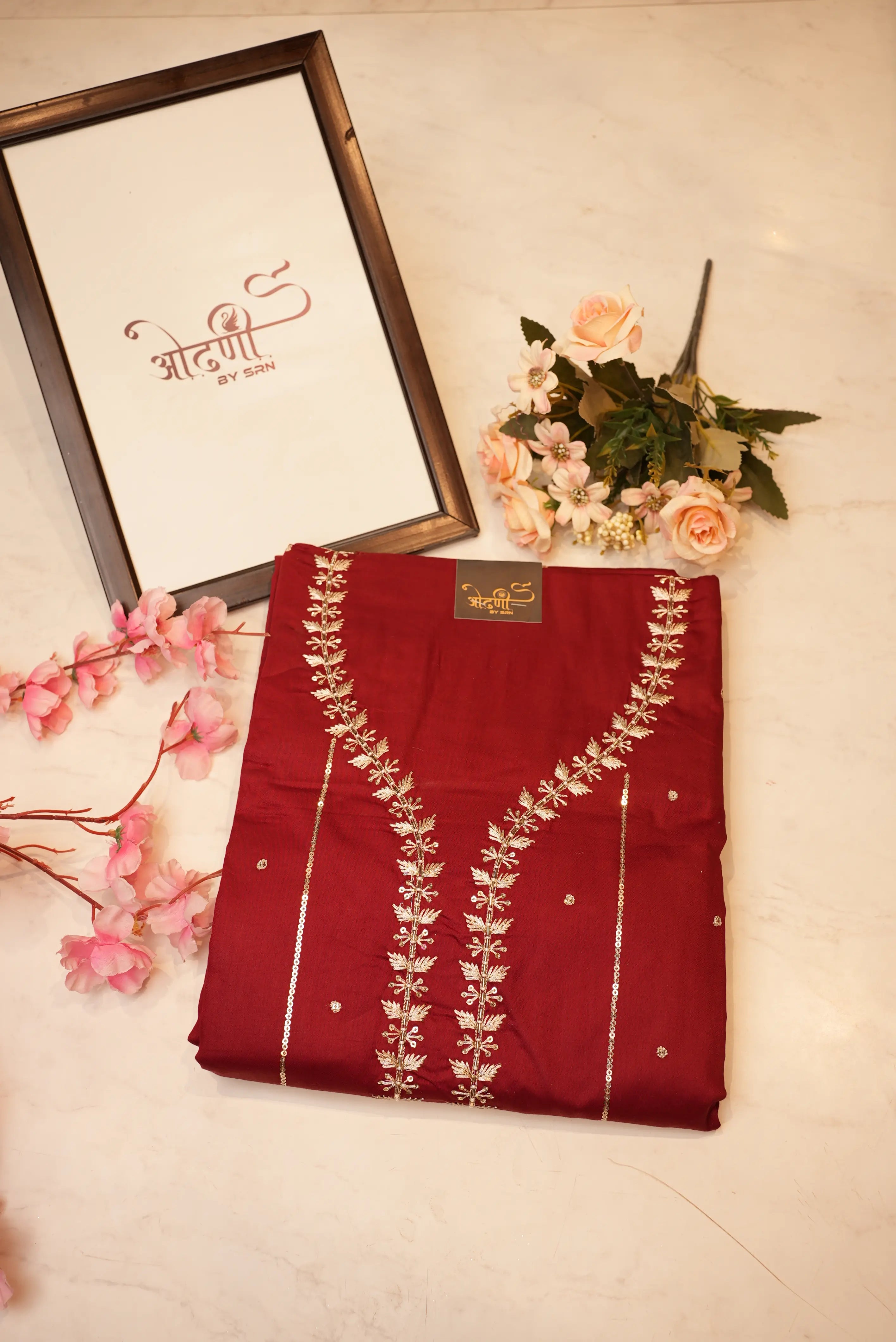 Pure cotton  embroidery suit with dupatta (UNSTITCHED)
