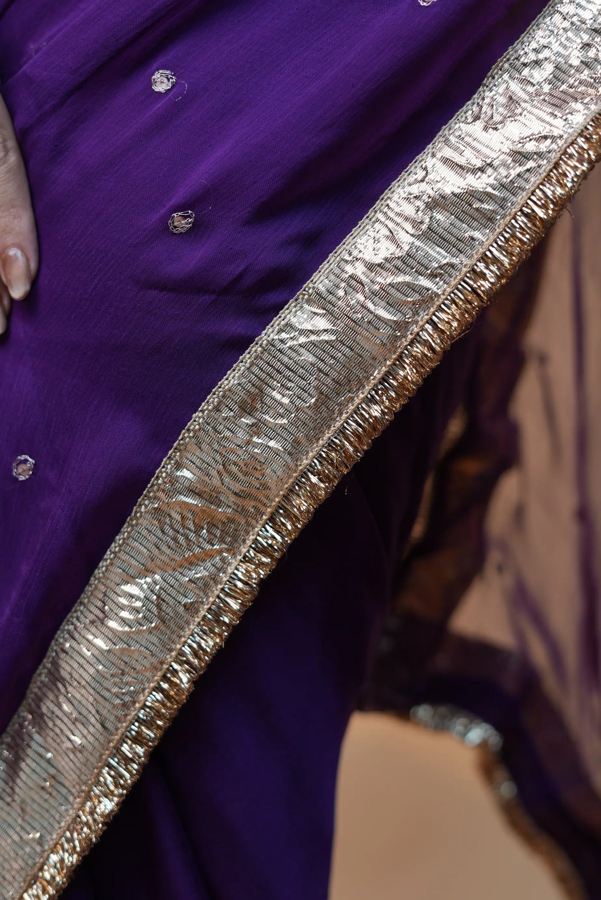Traditional Rajputi Khara Gota & Sequin Work Saree (PRE-BOOKING ITEM)