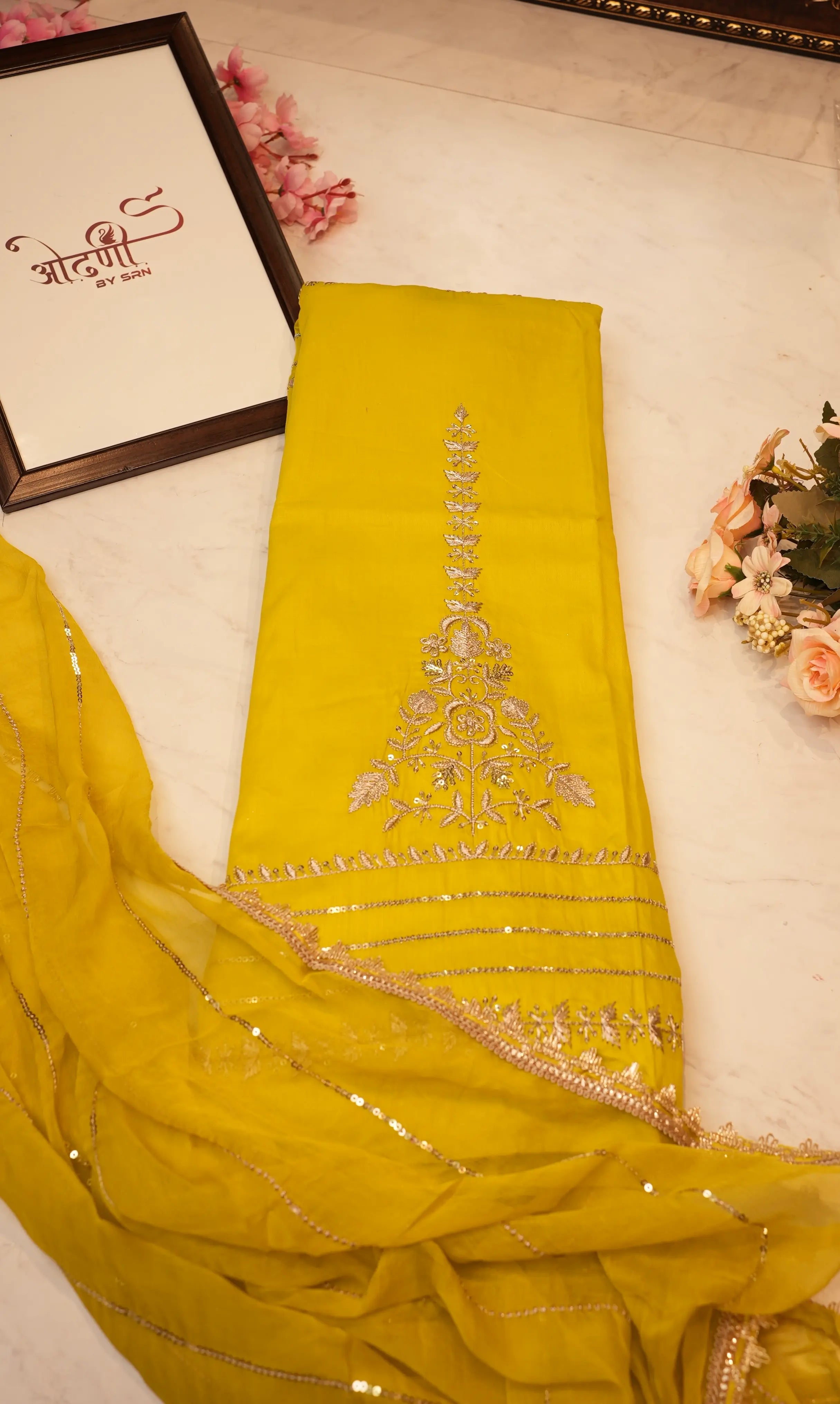 Pure cotton  embroidery suit with dupatta (UNSTITCHED)