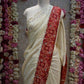 NAVRATRI SPECIAL TISSUE FABRIC SAREE WITH PATOLA DESIGN BORDER & ZARDOSI HANDWORK (WITH BLOUSE) ##SR411