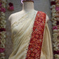 NAVRATRI SPECIAL TISSUE FABRIC SAREE WITH PATOLA DESIGN BORDER & ZARDOSI HANDWORK (WITH BLOUSE) ##SR411